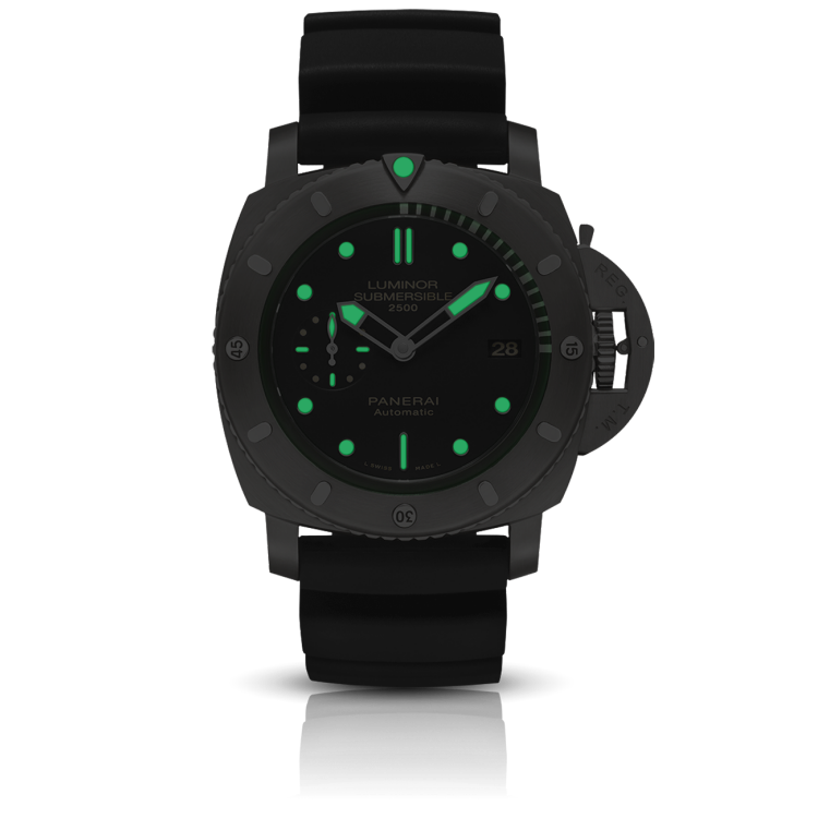 PANERAI Luminor庐米诺 Submersible潜行系列 1950 2500m 3 Days Automatic Titanio腕表 PAM00364