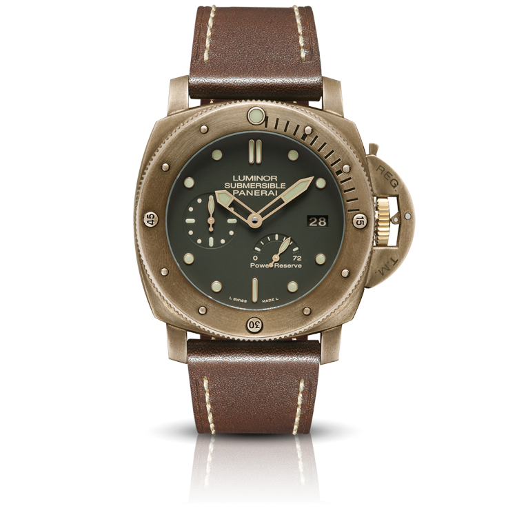 PANERAI Luminor庐米诺 Submersible潜行系列 1950 3 Days Power Reserve Automatic Bronze腕表