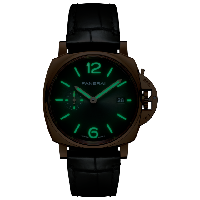 PANERAI Luminor Due庐米诺杜尔黄金腕表 PAM01423 Night view
