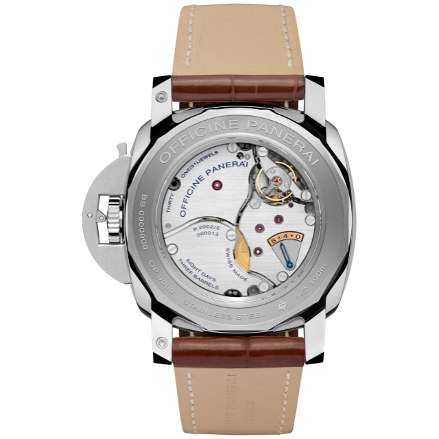 PANERAI Luminor 1950 Equation of Time 8 Days Acciaio - 47毫米时间等式8日动力储存精钢腕表  Back view