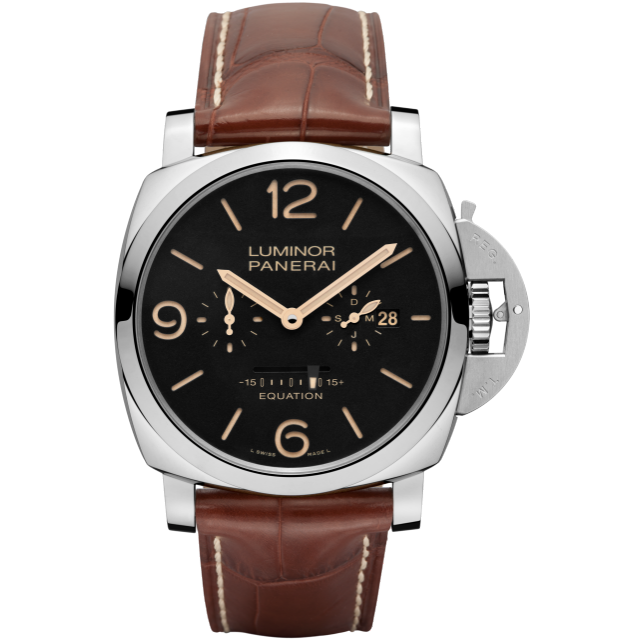 PANERAI Luminor 1950 Equation of Time 8 Days Acciaio - 47毫米时间等式8日动力储存精钢腕表  Front view
