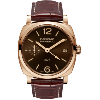 PANERAI Radiomir 1940 3 Days GMT Oro Rosso - 47毫米3日动力储存两地时间红金腕表 PAM00570 Front view