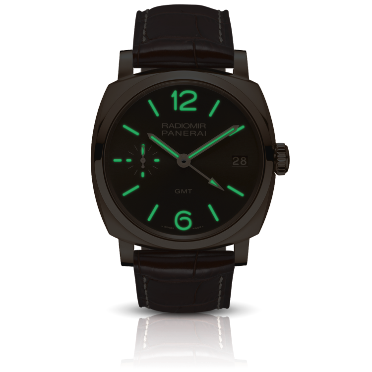 PANERAI Radiomir 1940 3 Days GMT Oro Rosso3日动力储存两地时间红金腕表 PAM00570