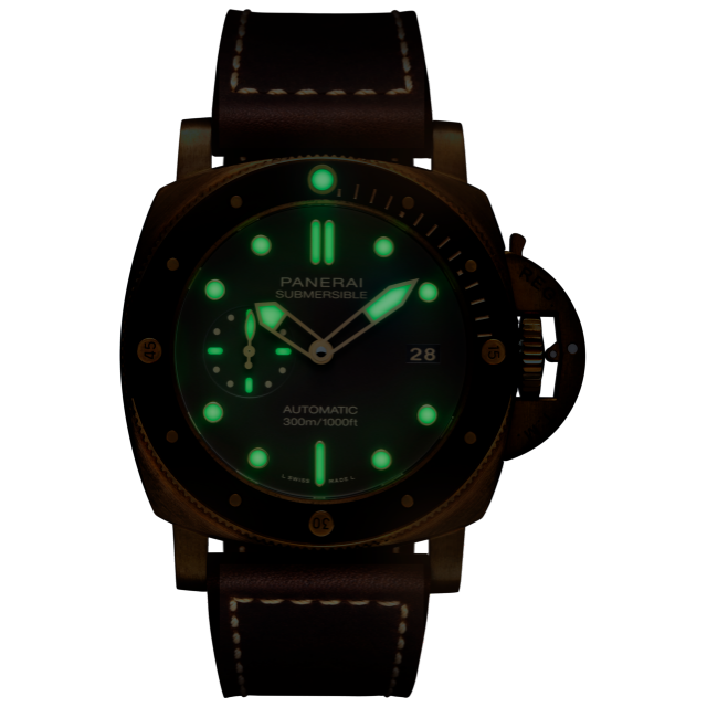 PANERAI Submersible Bronzo 专业潜水青铜腕表 PAM00968 Night view