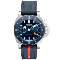 PANERAI Submersible潜行系列GMT Luna Rossa Titanio腕表 PAM01507 Front view