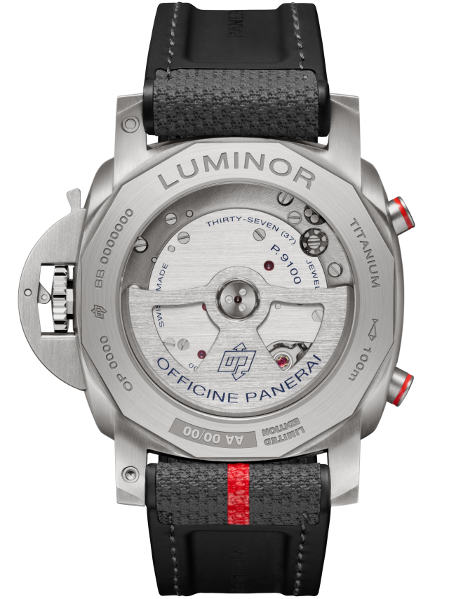 PANERAI Luminor Chrono Flyback Luna Rossa Titanio PAM01654 Detail 