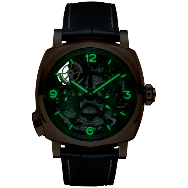PANERAI Radiomir镭得米尔 Minute Repeater Tourbillon GMT腕表  Night view