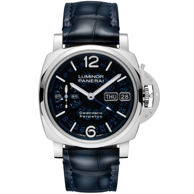 PANERAI Luminor Perpetual Calendar GMT Platinumtech™ PAM01575 Front view