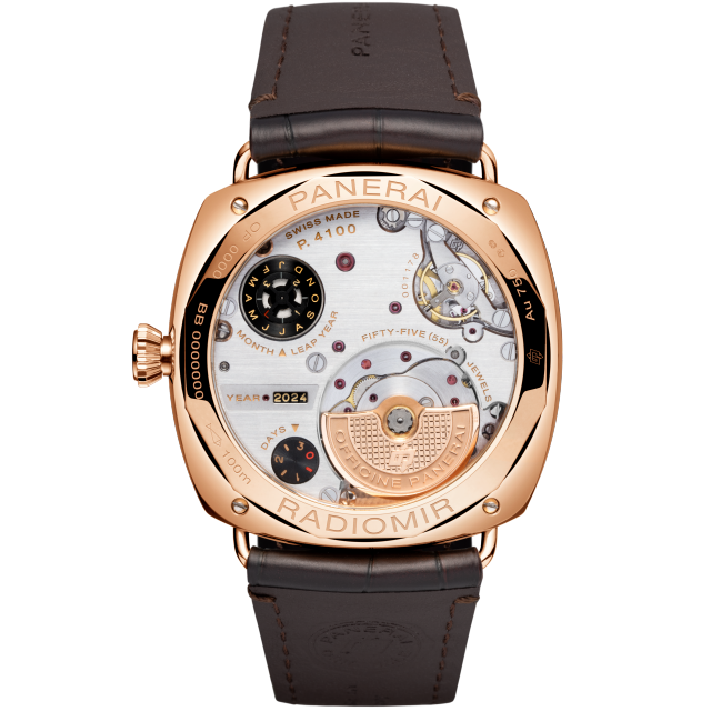 PANERAI Radiomir镭得米尔GMT Goldtech™万年历腕表 PAM01453 Back view
