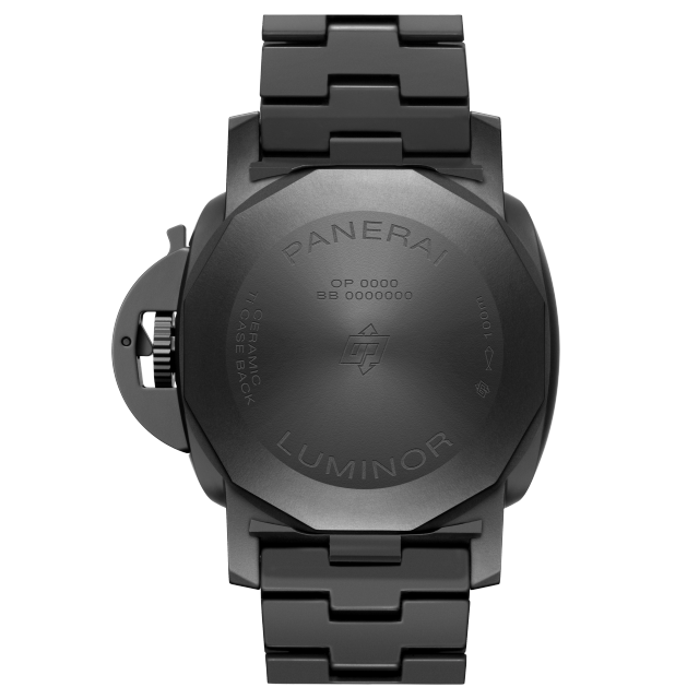 PANERAI Luminor庐米诺GMT动力储存Ceramica腕表 PAM01674 Back view