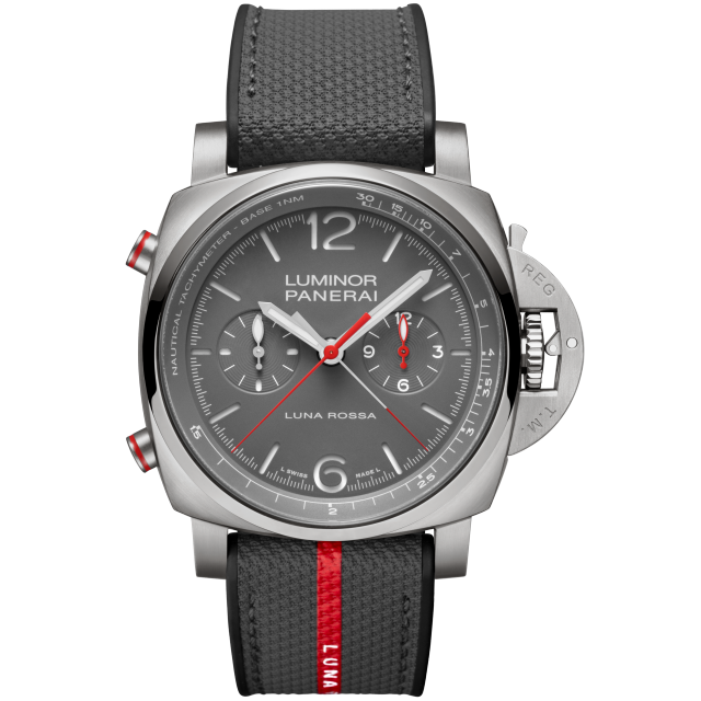 PANERAI Luminor Chrono Flyback Luna Rossa Titanio PAM01654 Front view