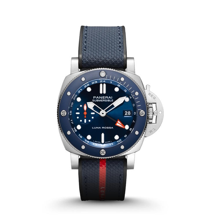 PANERAI Submersible潜行系列GMT Luna Rossa Titanio腕表 PAM01507