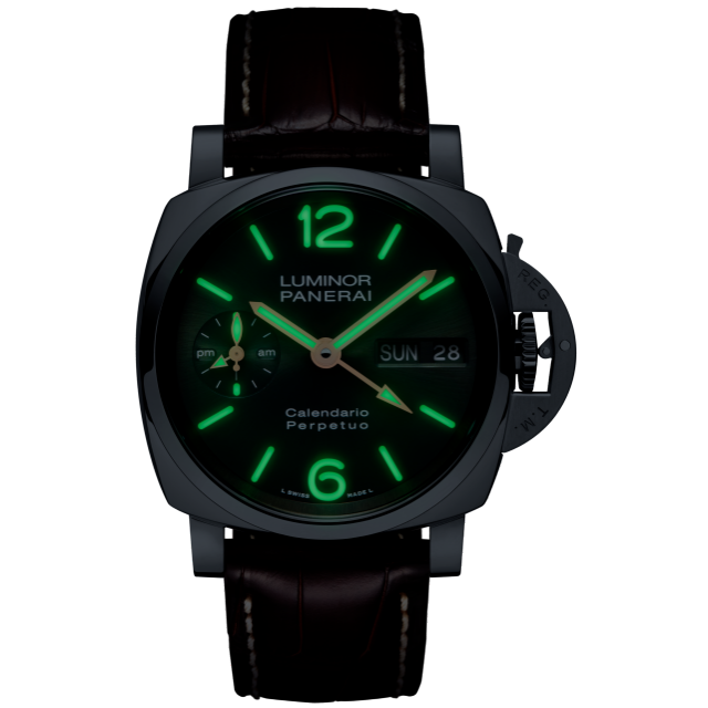 PANERAI Luminor Perpetual Calendar GMT Platinumtech™ PAM00715 Night view