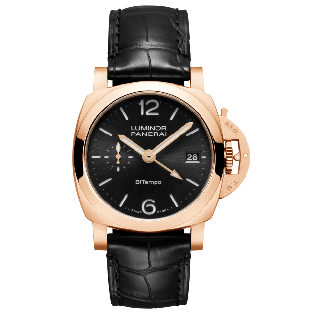PANERAI Luminor庐米诺Quaranta BiTempo Goldtech™腕表 PAM01641 Front view