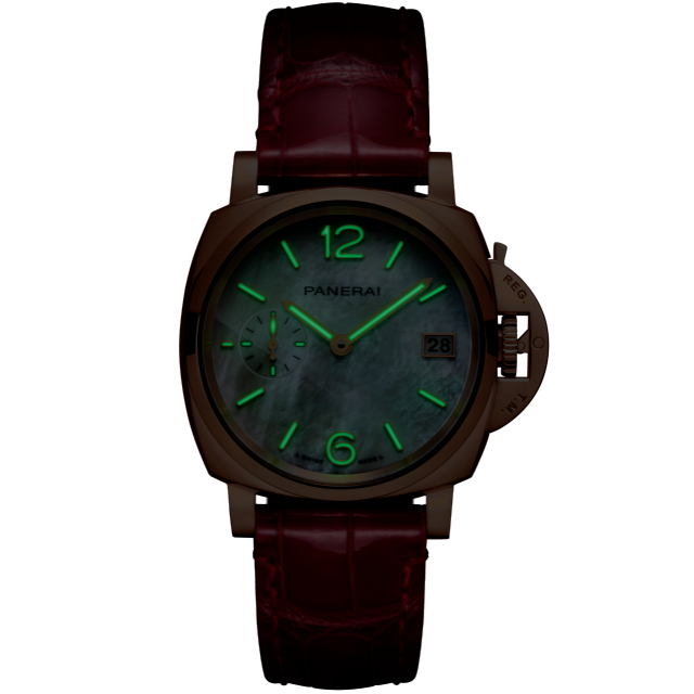 PANERAI Luminor Due庐米诺杜尔 Goldtech™ Madreperla腕表 PAM01280 Night view