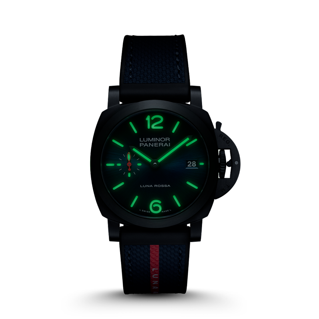 PANERAI Luminor庐米诺Quaranta Steel DLC Luna Rossa腕表 PNPAM01408