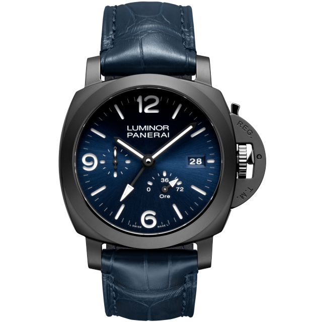 PANERAI Luminor GMT Power Reserve Ceramica PAM01574 Front view
